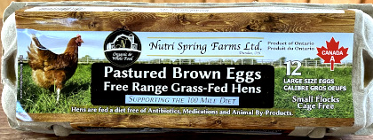 Nutri Spring Farms Pastured Brown Eggs from Free Range Hens Nutri Spring Farms Pastured Brown Eggs from Free Range Hens